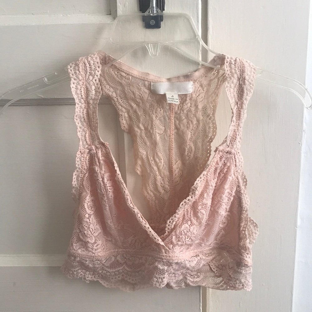 Blush razorback bralette